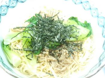 20100527-会社で料理-手作りナメタケのスパゲティ-04-出来上がり.jpeg